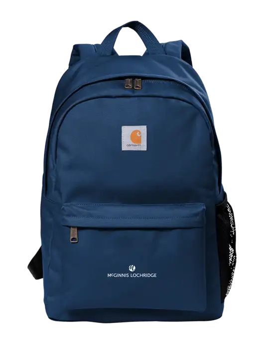Carhartt Navy Canvas Backpack w/McGinnis Logo