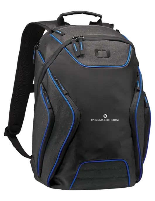OGIO Royal Blue/Heather Grey Hatch Laptop Backpack
 w/McGinnis Logo