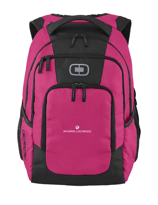 OGIO Flush Pink Logan Laptop Backpack
 w/McGinnis Logo