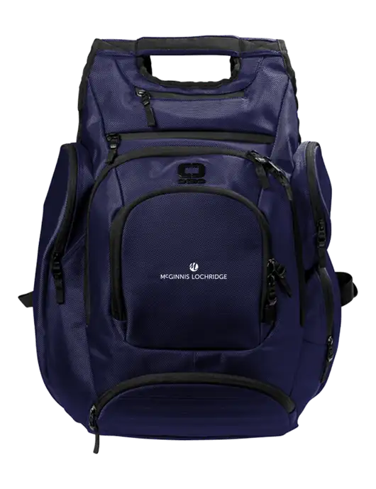 OGIO Navy Metro Ballistic Laptop Backpack w/McGinnis Logo