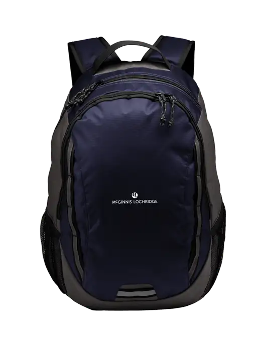 Ridge Deep Navy/Dark Charcoal Laptop Backpack w/McGinnis Logo