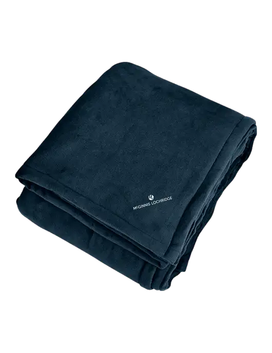 Mountain Lodge Navy Eclipse Blanket w/McGinnis Logo