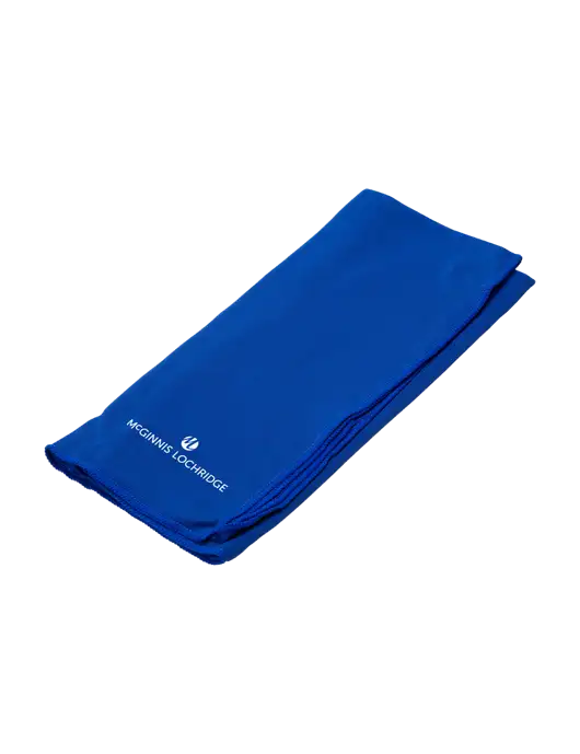 Eclipse Blue Copper Infused Cooling Towel w/McGinnis Logo