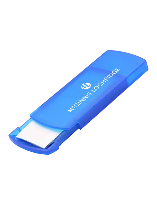 Slide Right Blue Bandage Dispenser w/McGinnis Logo