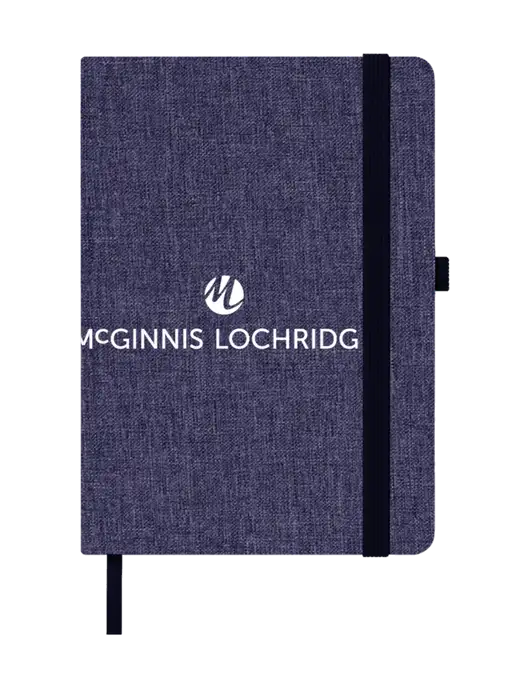 Twill Navy Heathered 5 x 7 Journal w/McGinnis Logo