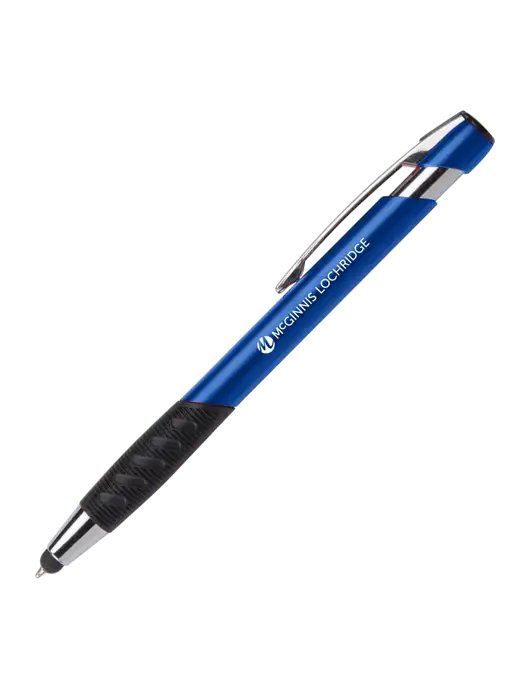 Alize Blue Stylus Black Ink Pen w/McGinnis Logo