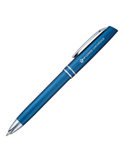 Blue Anguilla Black Ink Pen w/McGinnis Logo