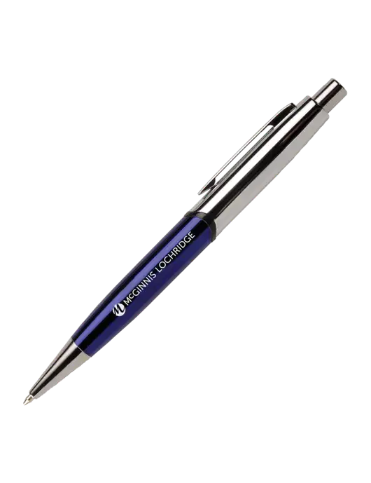 Chimera Blue Pen - Black Ink w/McGinnis Logo