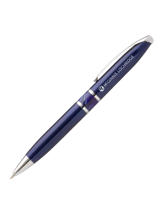 Illusion Navy Pen - Black Ink w/McGinnis Logo