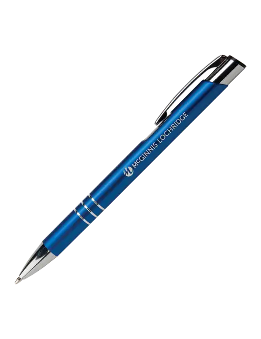 Laurent Blue Pen - Black Ink w/McGinnis Logo