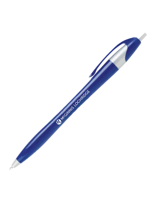 Novella Navy/Silver Corporate Pen- Blue Ink w/McGinnis Logo