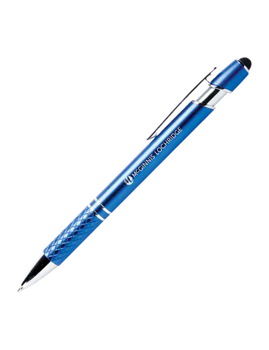 Valencia Blue Stylus Pen - Black Ink w/McGinnis Logo