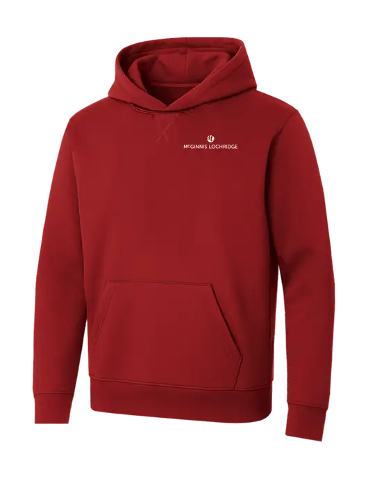 Allmade Revolution Red Organic French Terry Pullover Hoodie w/McGinnis Logo