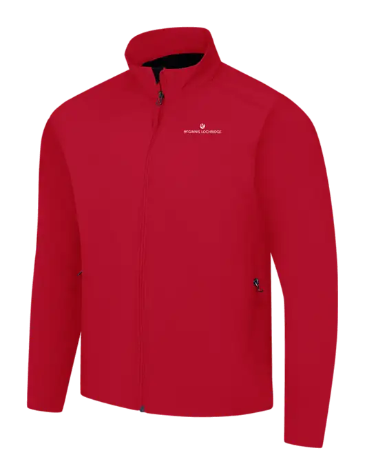 Red Core Soft Shell Jacket w/McGinnis Logo