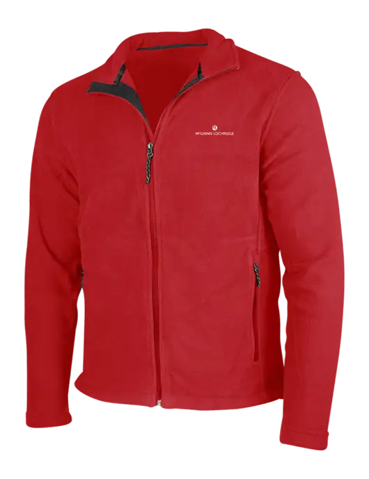 Red Fleece Jacket w/McGinnis Logo