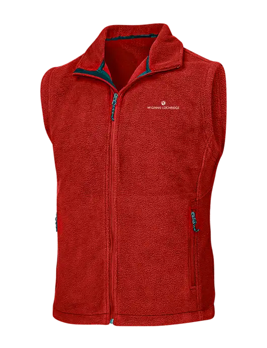 Red Fleece Vest w/McGinnis Logo
