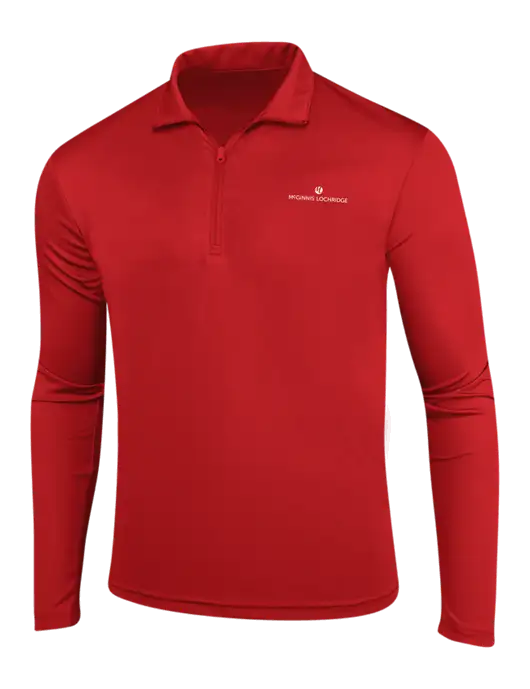 Red PosiCharge Competitor 1/4 Zip Pullover w/McGinnis Logo