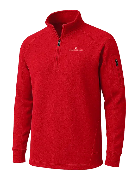 True Red Tech Fleece 1/4 Zip Pullover w/McGinnis Logo