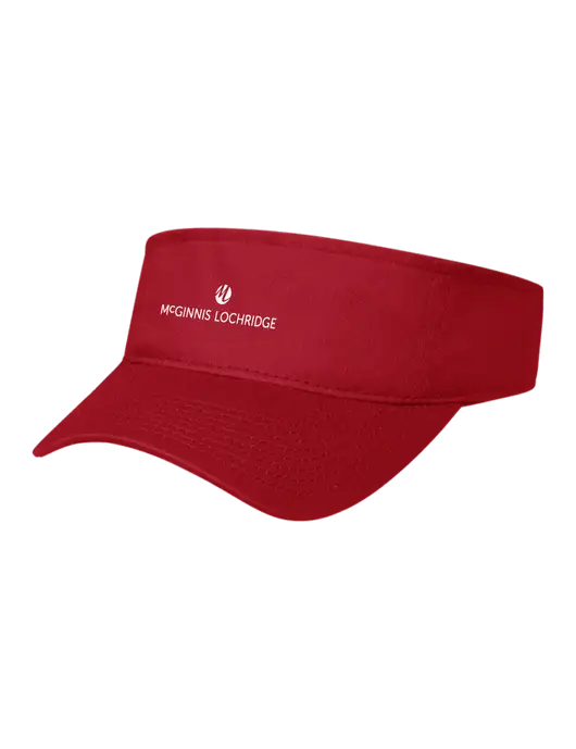 Red Cap Visor w/McGinnis Logo