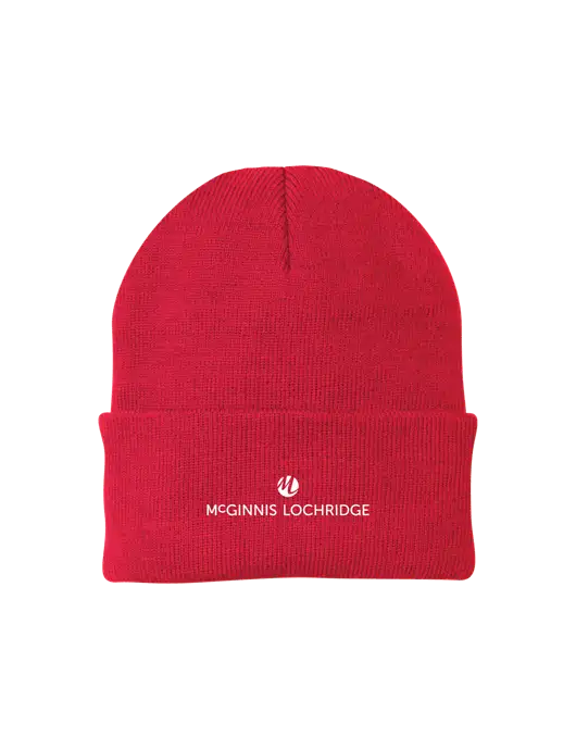 Red Knit Cap w/McGinnis Logo