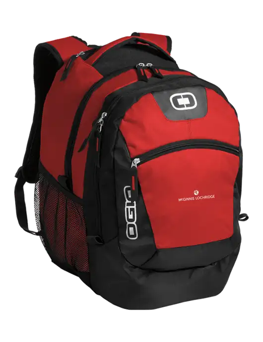 OGIO Red Rogue Pack
 w/McGinnis Logo