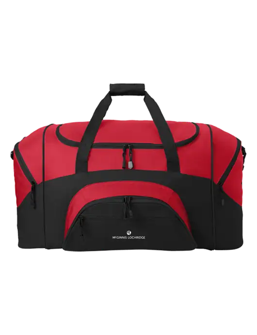 Standard Colorblock Red/Black Sport Duffel w/McGinnis Logo