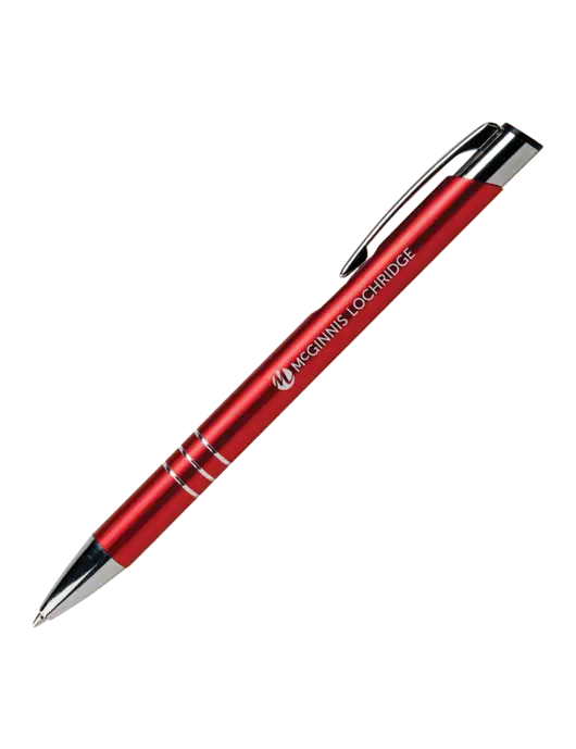 Laurent Red Pen - Black Ink w/McGinnis Logo