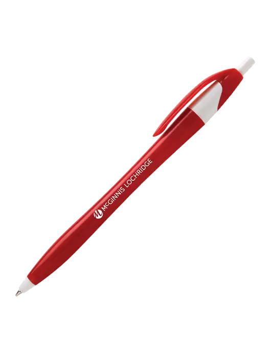 Novella Red/White Executive Pen - Blue Ink w/McGinnis Logo