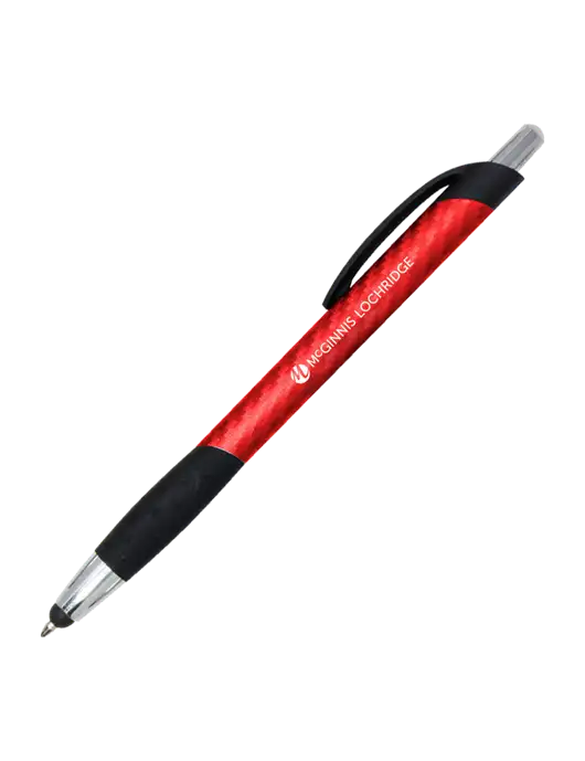 Sunray Red Stylus Pen - Black Ink w/McGinnis Logo