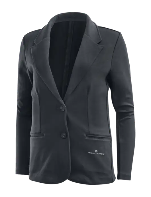 Charcoal Grey Womens Knit Blazer w/McGinnis Logo