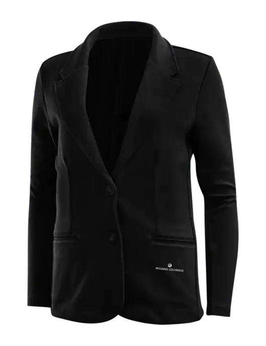 Black Womens Knit Blazer w/McGinnis Logo