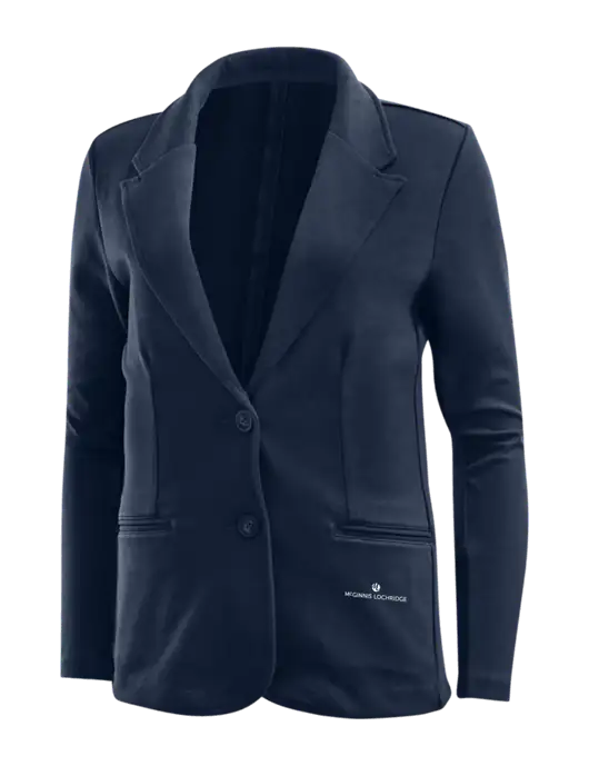 Deep Navy Womens Knit Blazer w/McGinnis Logo